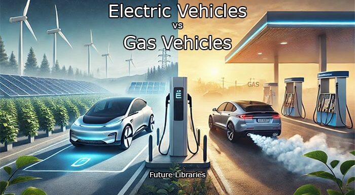 Electric Vehicles vs Gas Vehicles side-by-side comparison.