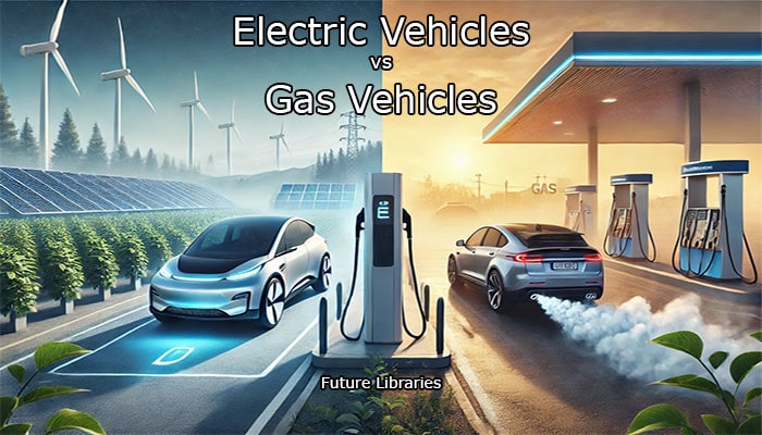 Electric Vehicles vs Gas Vehicles side-by-side comparison.